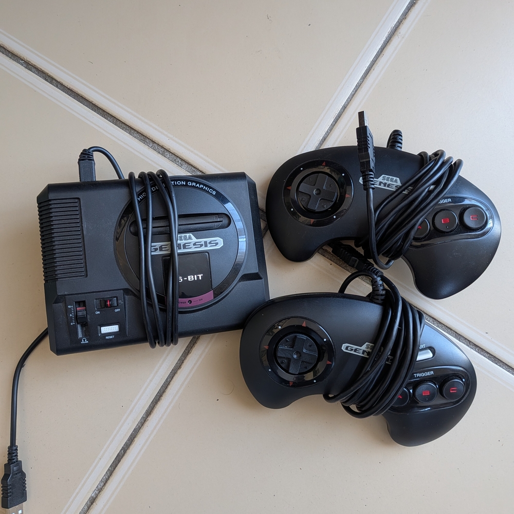 Sega Genesis Mini 16 Bit Console with Controllers